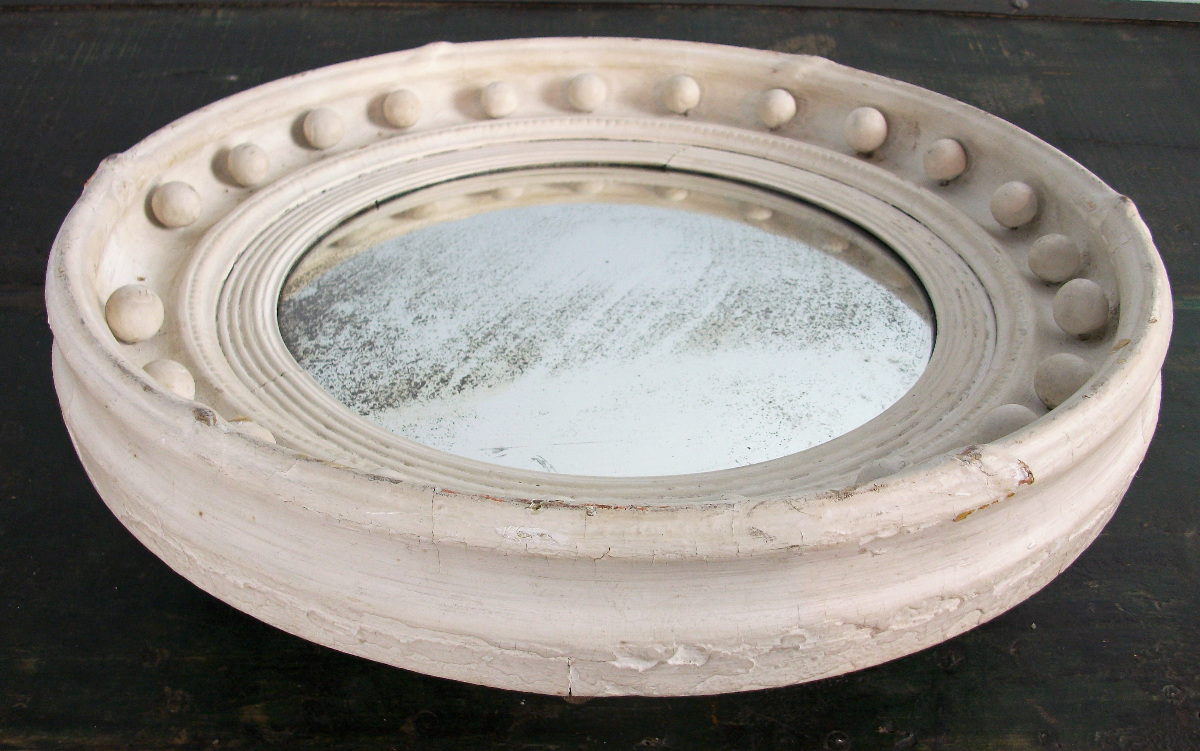  	Painted Regency Convex Mirror